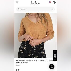 Perfectly Promising Mustard Lulus Sweater